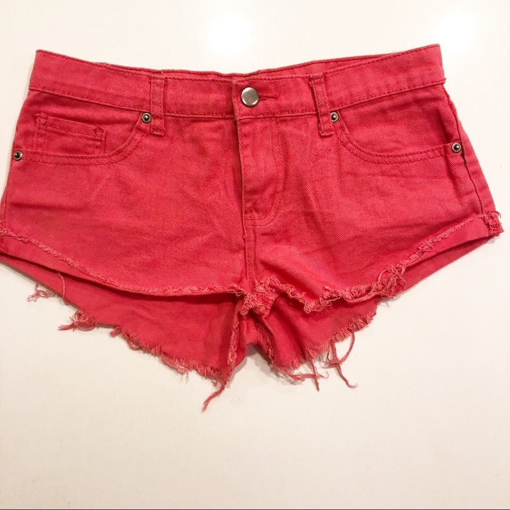 Pink denim shorts size 25